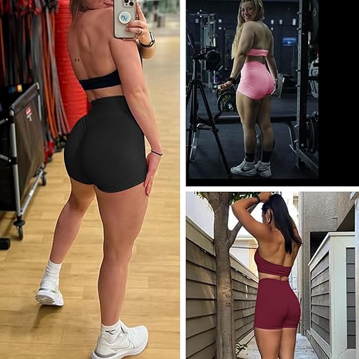 Sports Bras Hidden Scrunch Shorts Yoga Outfits Gym Tracksuit