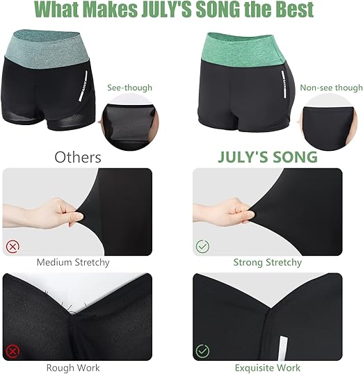 JULY'S SONG Women Workout Clothes Upgraded 5 Piece Yoga Suit Sportsuits Running Jogging Gym