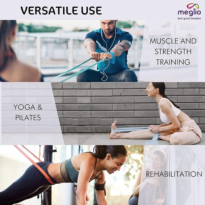 Meglio Resistance Bands Roll - Latex Free Exercise Bands (46 Meter)