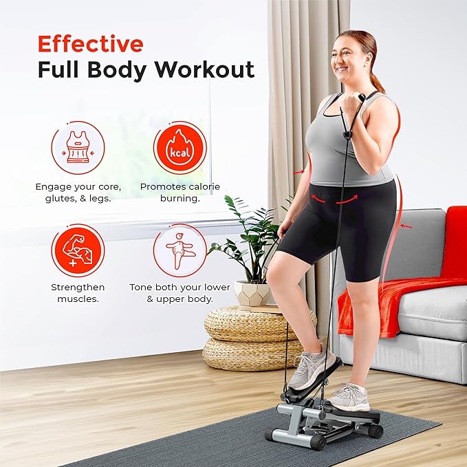 Sunny Health & Fitness Mini Steppers for Exercise at Home, Stair Step Workout Machine
