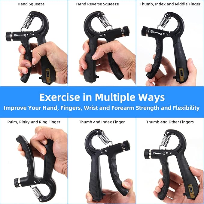2PCS Grip Strength Trainer with 22-220Lbs (10-100kg)