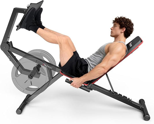 PASYOU Leg Extension Machine With 6 Adjustable Backrests, Leg Press Machine For Home Gym Weight 220LBS