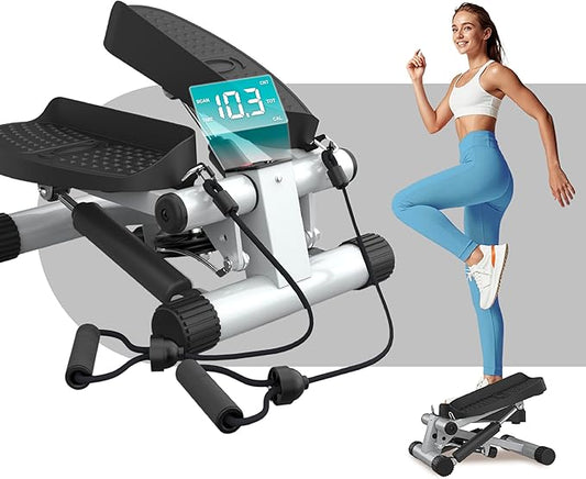 Niceday Mini Stepper Exercise Machine, Steppers with Resistance Bands