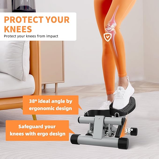 Niceday Mini Stepper Exercise Machine, Steppers with Resistance Bands